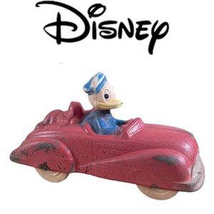 VINTAGE➕1940’s Disney Donal Duck & Pluto Car Toy